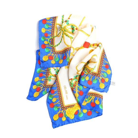 Celine Printed Silk Scarf - Picture 4 of 7